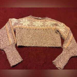 FREE PEOPLE SZ XS CROP SWEATER GUC